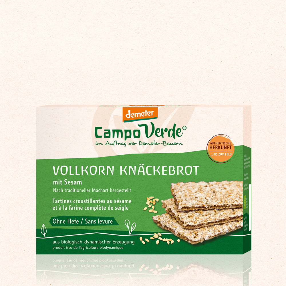 Vollkorn Knäckebrot mit Sesam