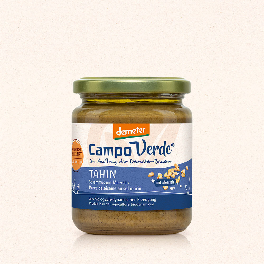 Tahin, mit Meersalz