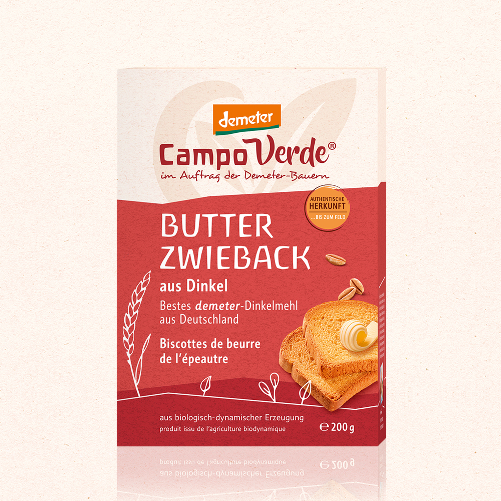 Butter Zwieback aus Dinkel